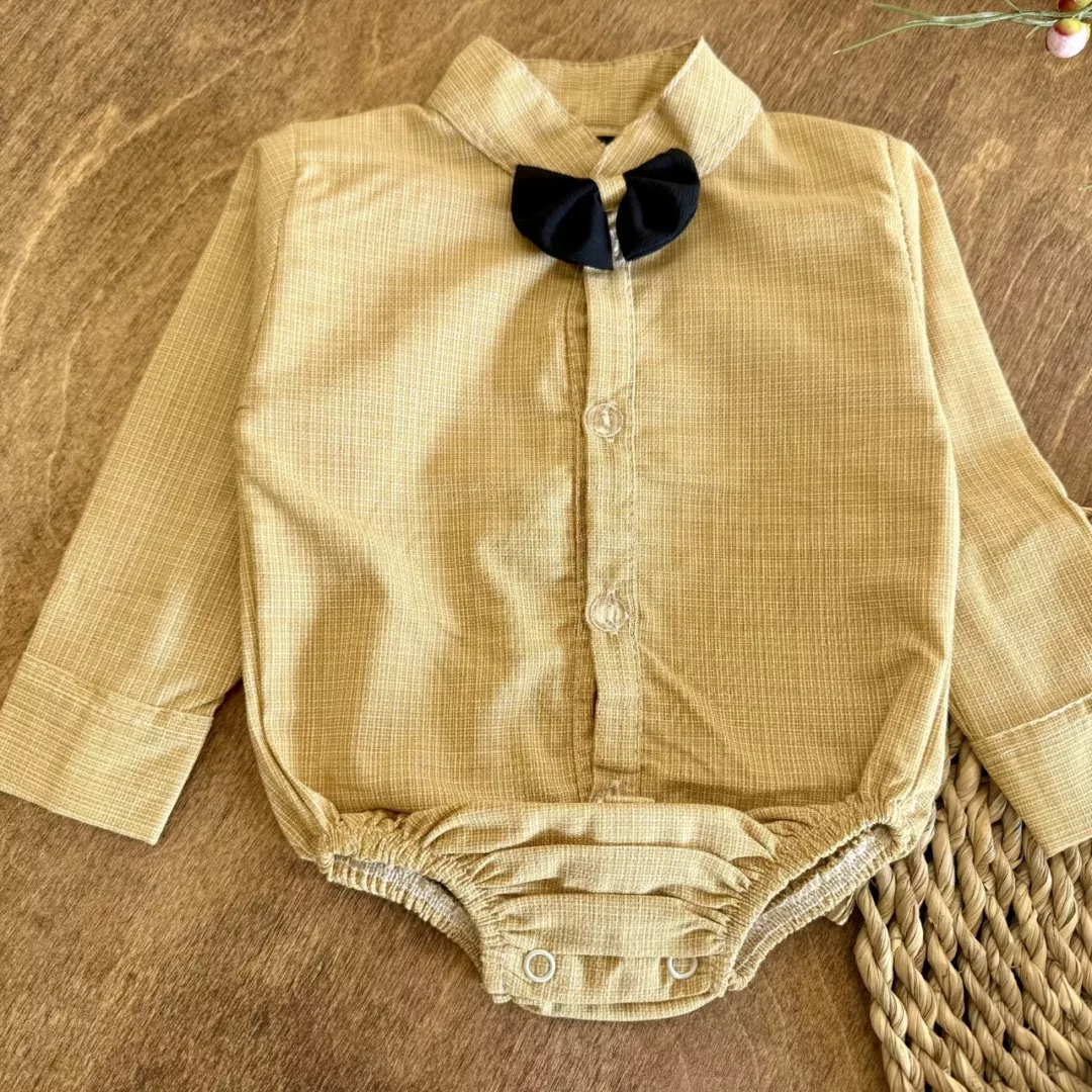 زیردکمه مجلسی نساجی کرم آستین بلند کد 5834