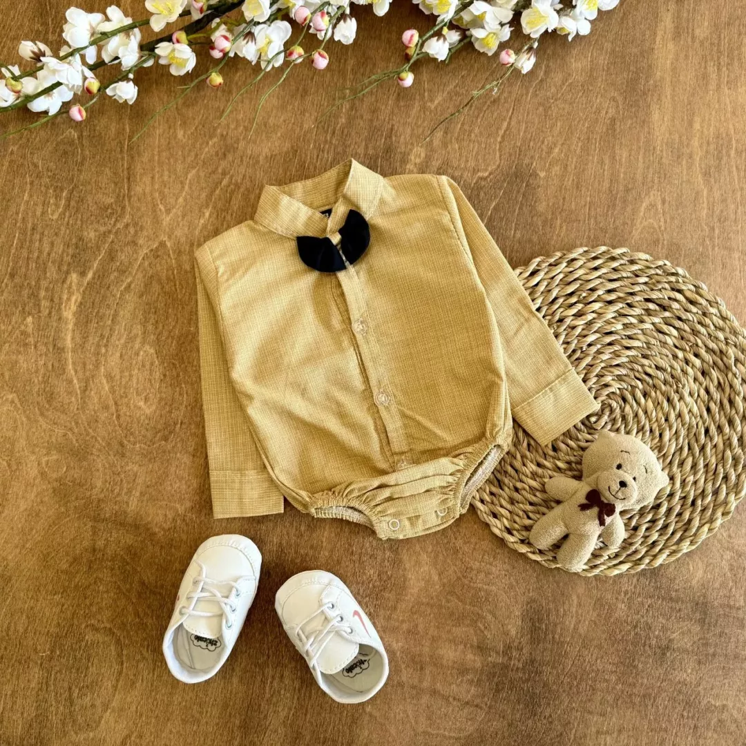 زیردکمه مجلسی نساجی کرم آستین بلند کد 5834