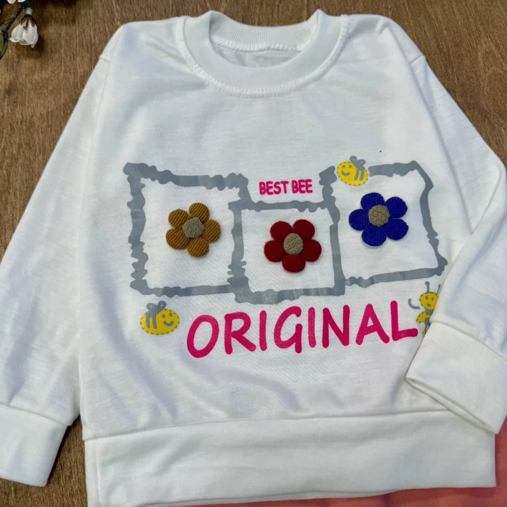 بلوز شلوار سه قاب گل برجسته سایز ۳۵،۴۰ کد ۵۷۲۵