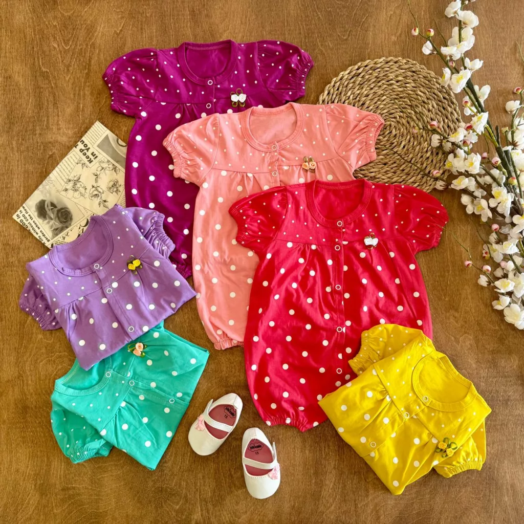 رامپر خالخالی گلدار جلو دکمه کد 4391