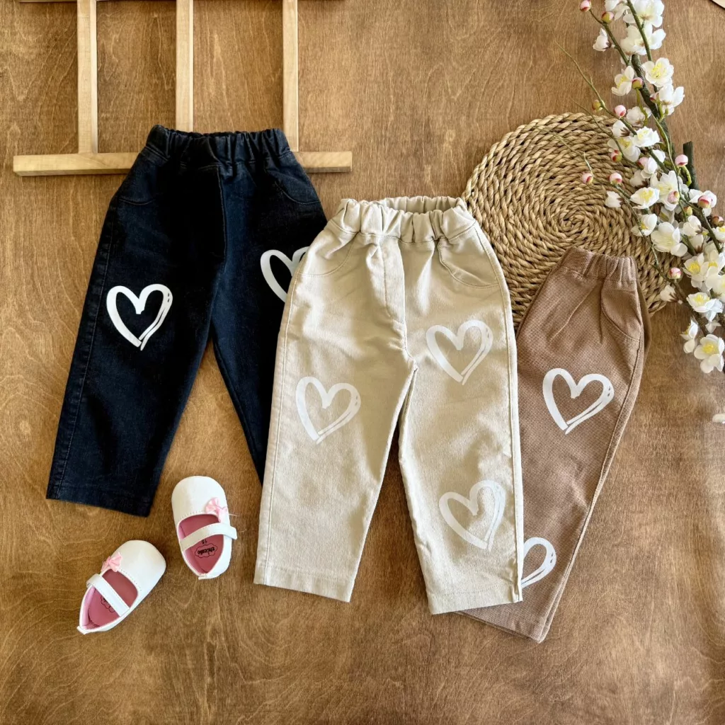 شلوار لی طرح قلب سایز 50 تا 70 کد 5866