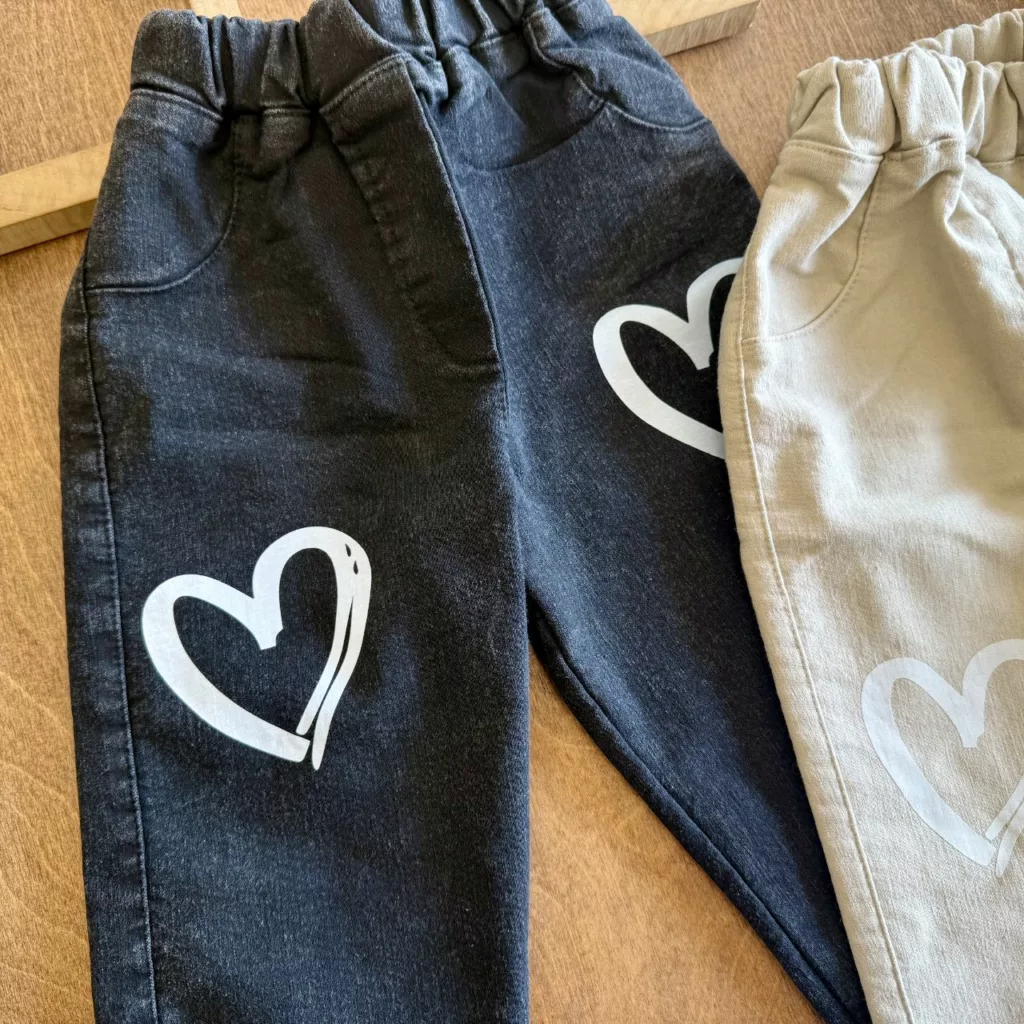 شلوار لی طرح قلب سایز 50 تا 70 کد 5866