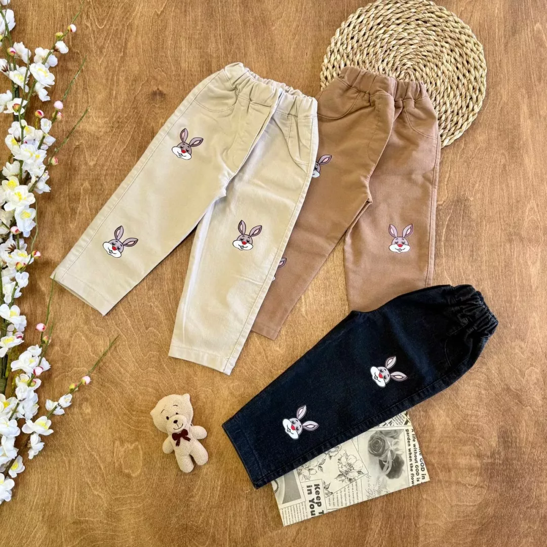 شلوار لی طرح خرگوش سایز 50 تا 70 کد 5900