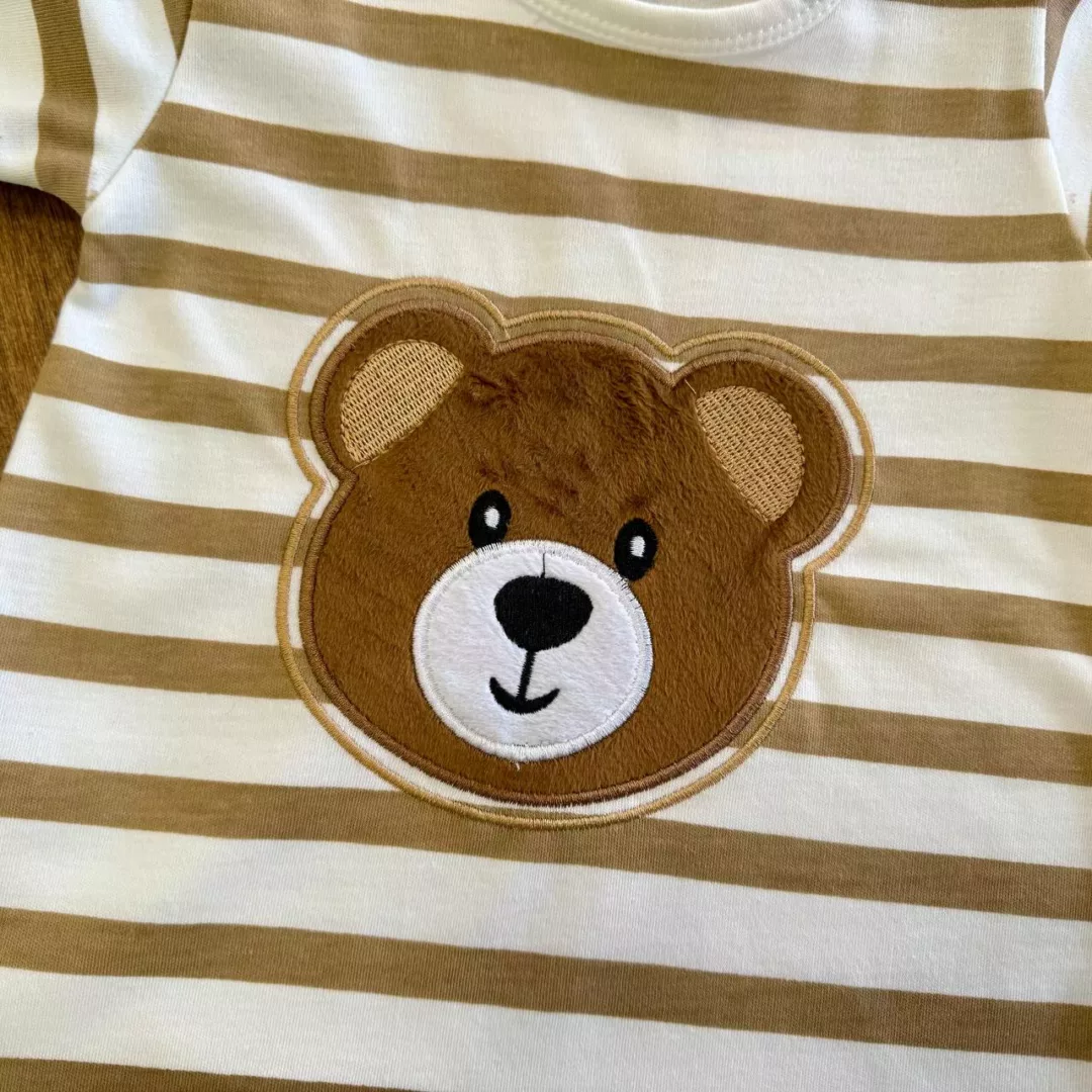 رامپر راه راه خرس گلدوزی کد 4422