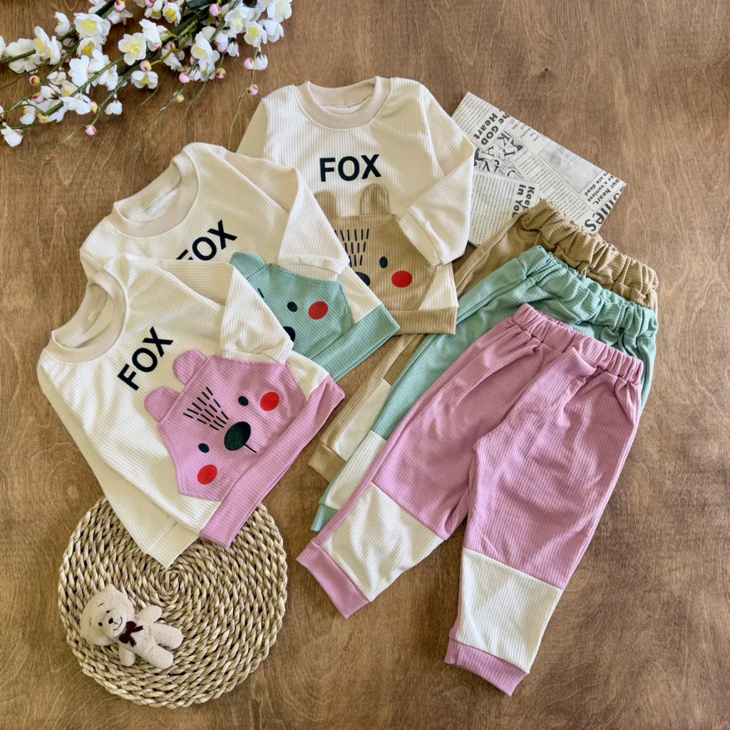 بلوز شلوار کبریتی روباه گوش دار FOX سایز ۳۵،۴۰ کد ۵۷۹۵