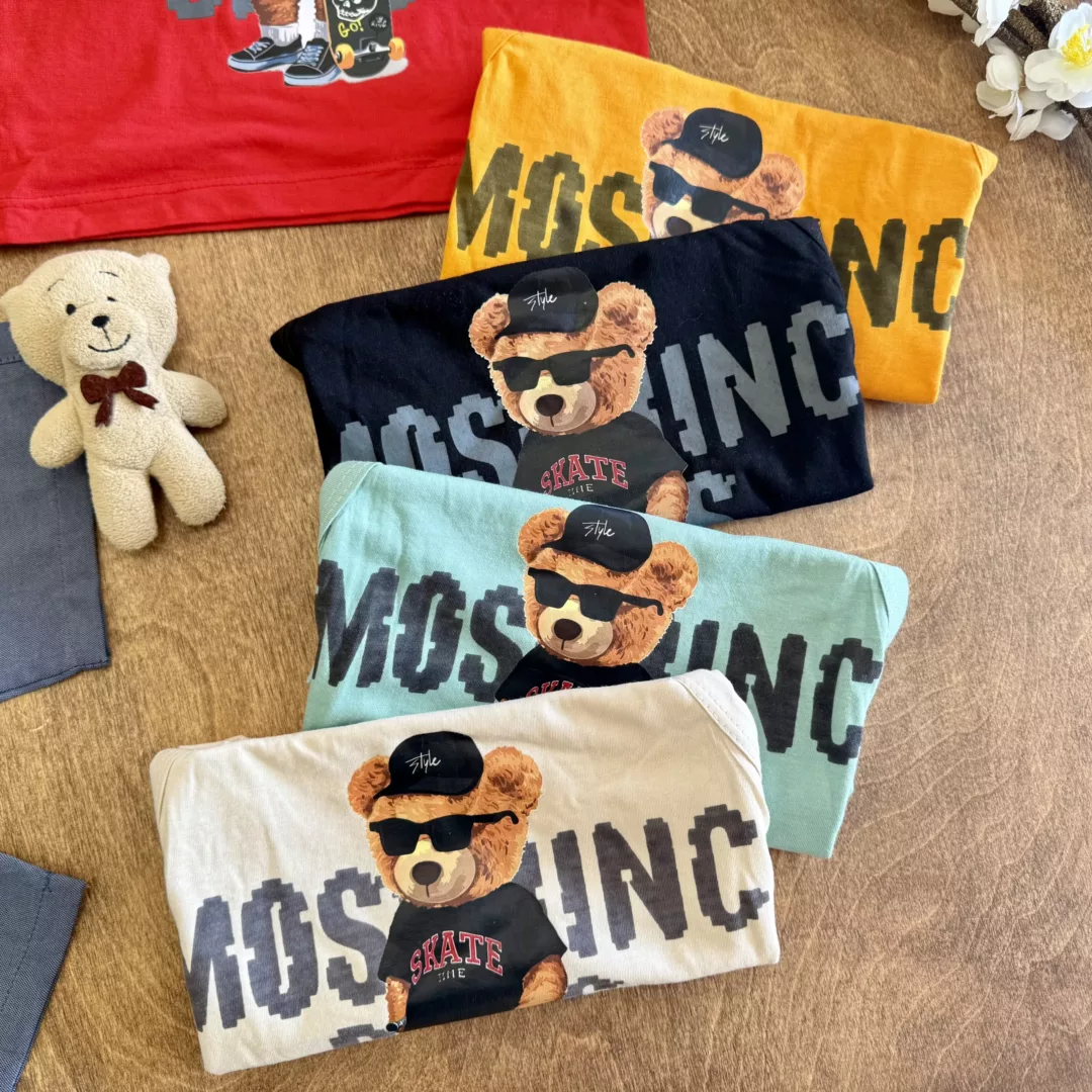 تاپ شلوارک خرس عینکی موسچینو سایز ۳۵ تا ۴۵ کد ۵۸۳۹