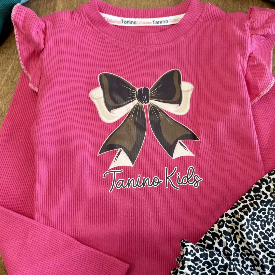 بلوز شلوار فانریپ پلنگی پاپیون سایز 50،55 کد 5842