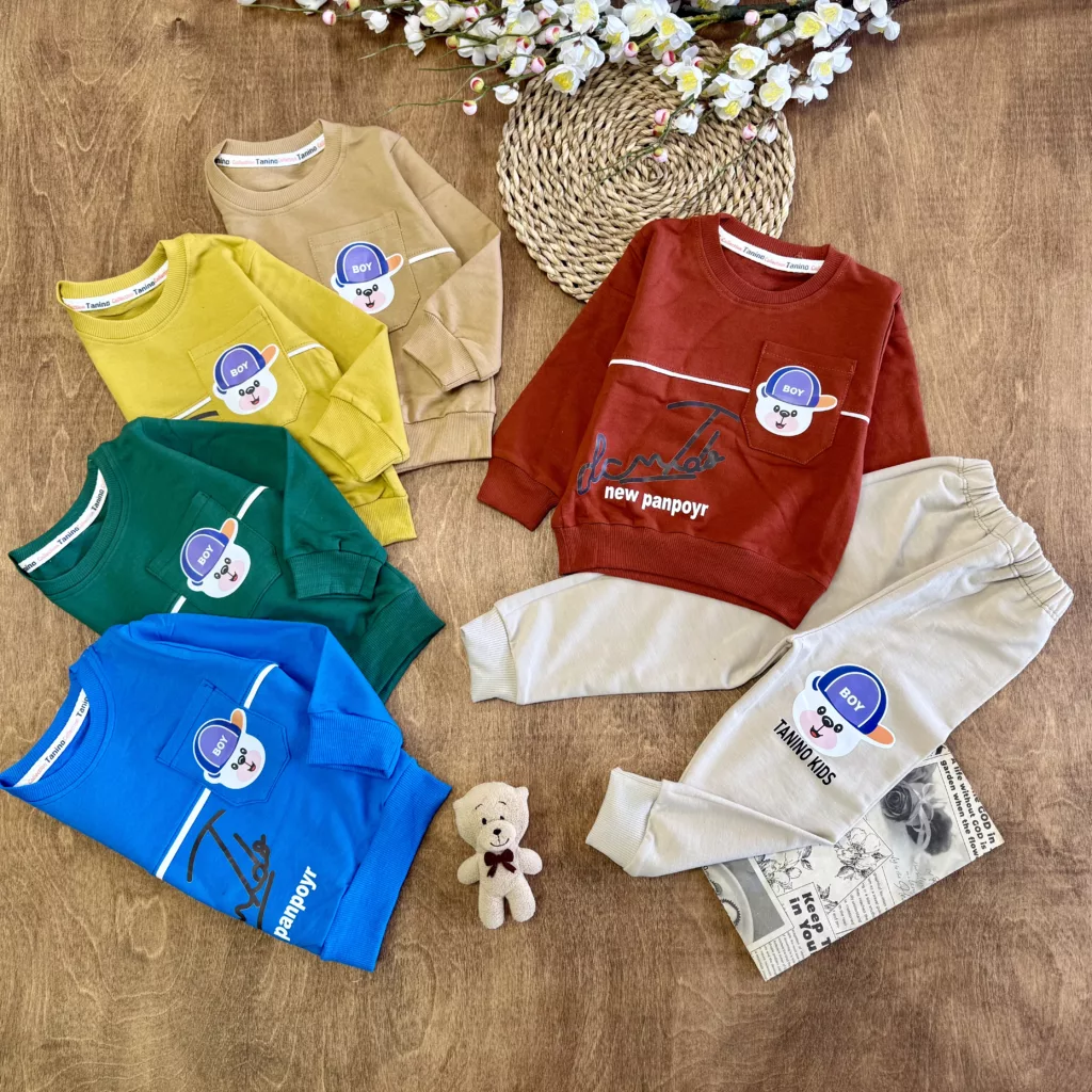 بلوز شلوار خرس جیبدار new panpoyr سایز 35 تا 50 کد 5843