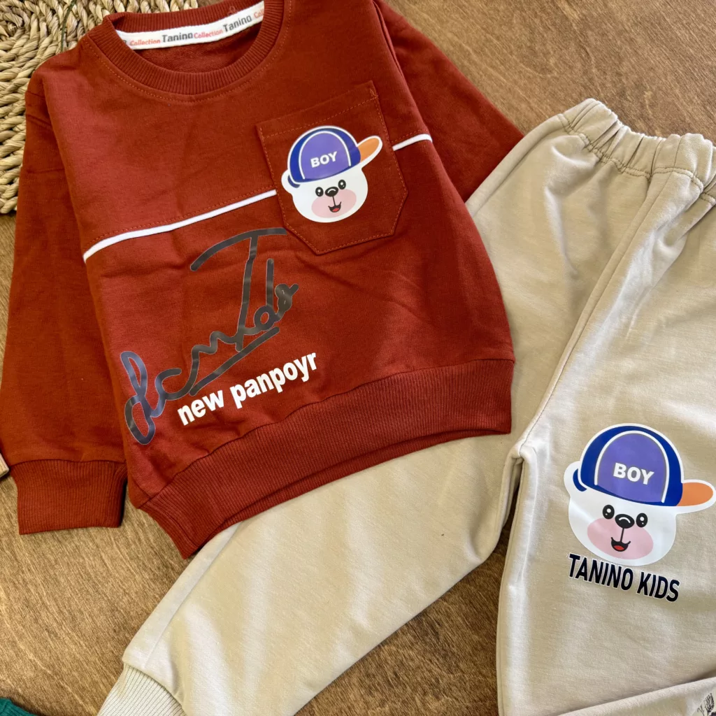 بلوز شلوار خرس جیبدار new panpoyr سایز 35 تا 50 کد 5843