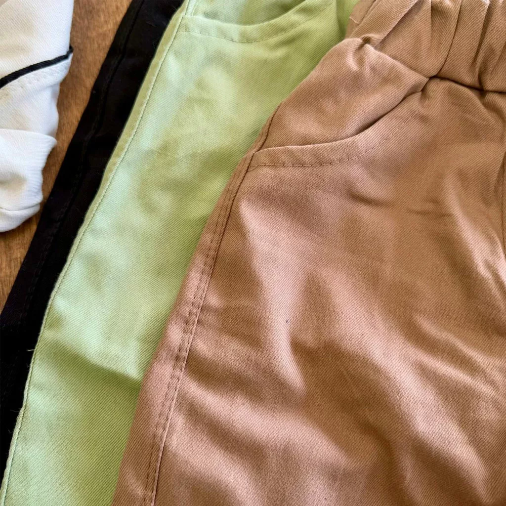 بلوز شلوار کتان آستین خط دار Inu کد ۵۸۱۵