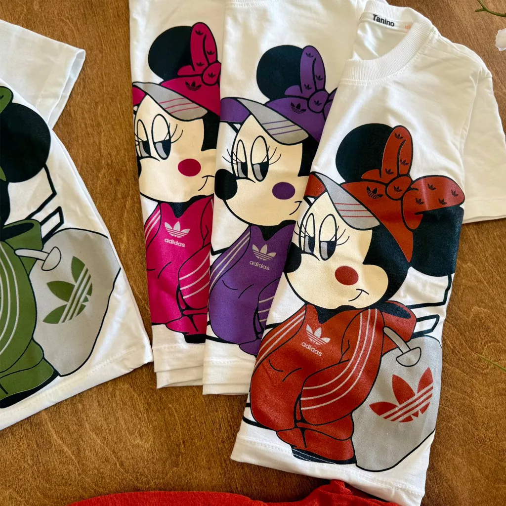 تیشرت شلوارک لینن مینی موس آدیداس سایز ۴۵،۵۰ کد ۵۸۳۸