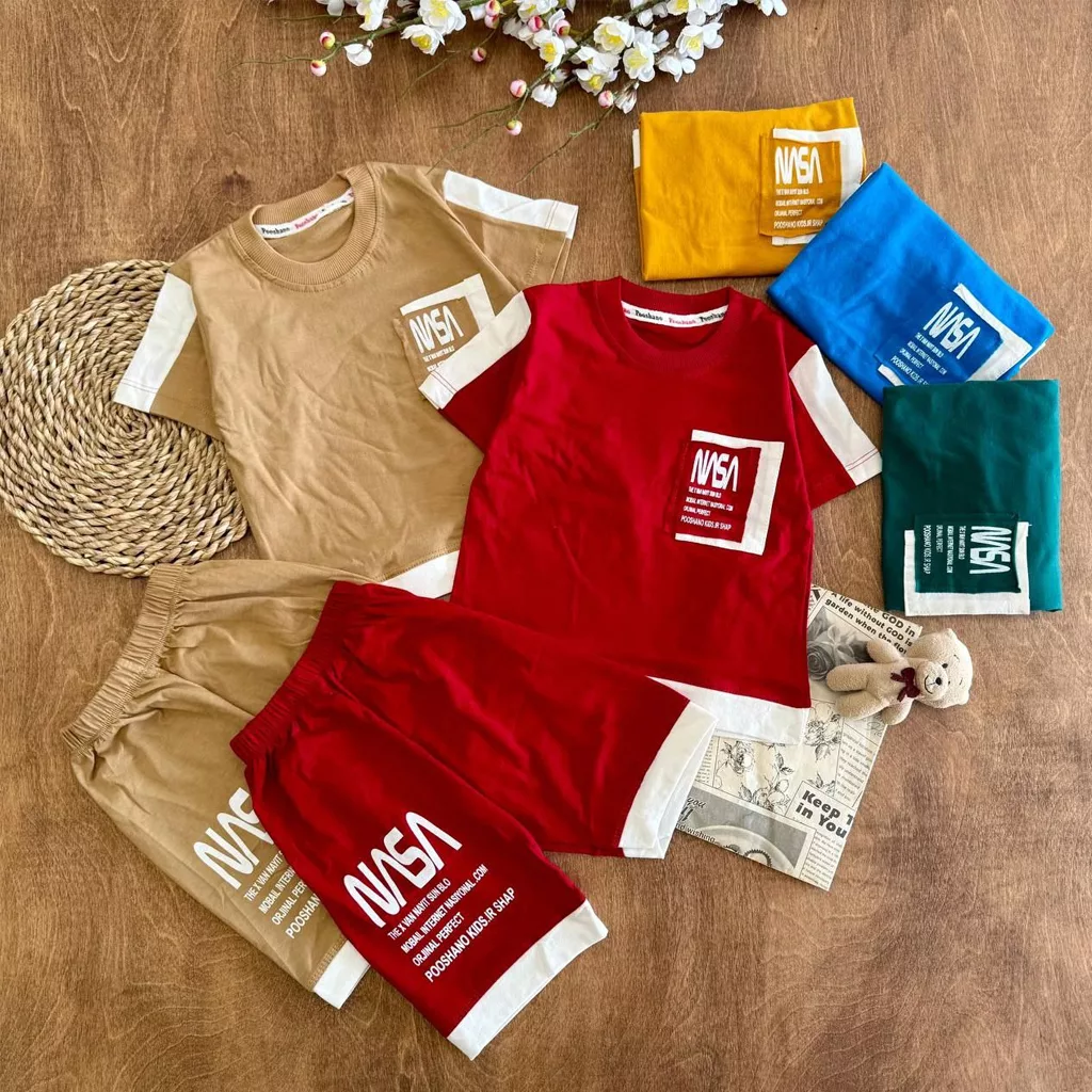 تیشرت شلوارک جیب دار ناسا Nasa سایز ۴۰ تا ۵۵ کد ۵۸۷۶
