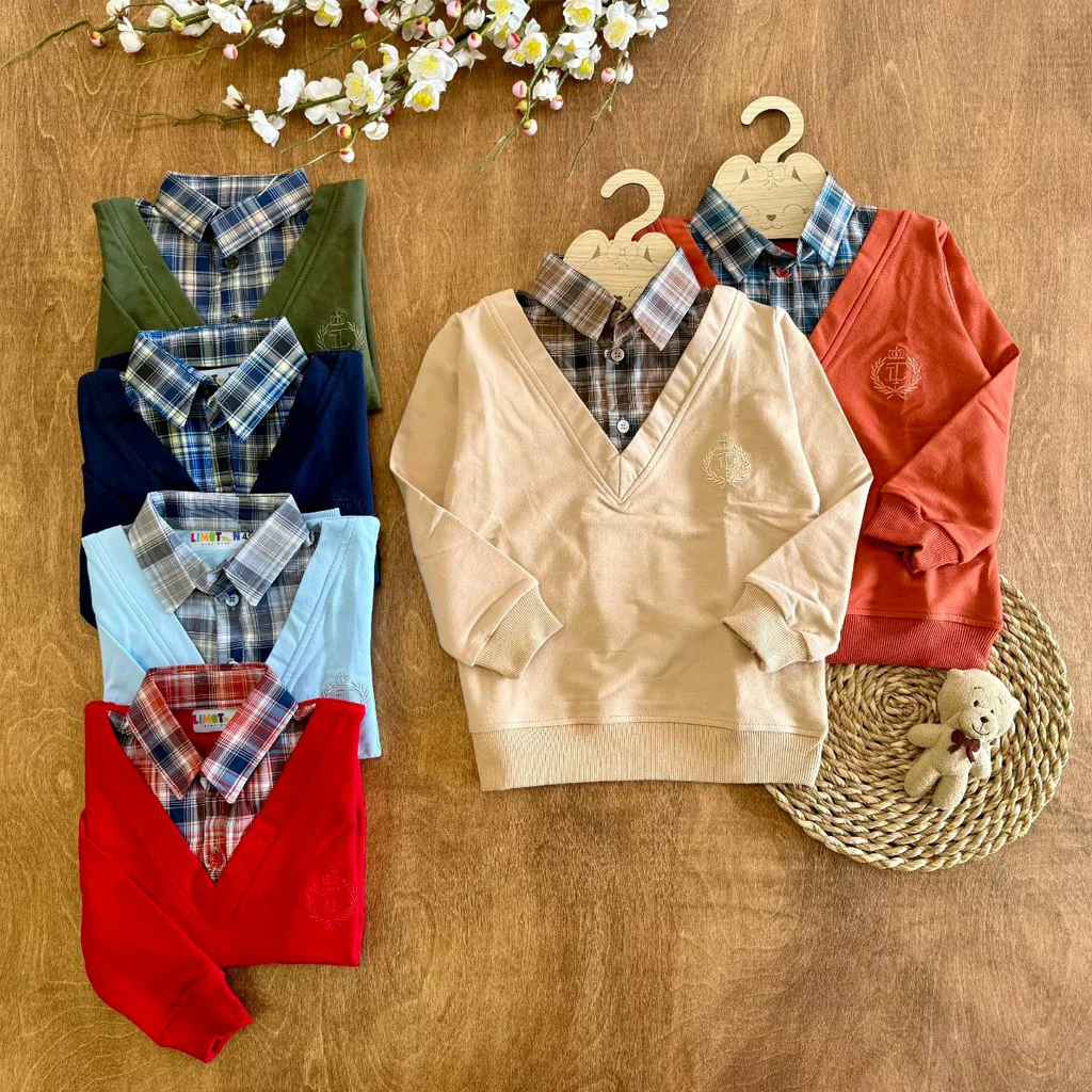 بلوز تک دورس یقه پیراهنی سایز ۴۵ تا ۶۰ کد ۵۸۲۴