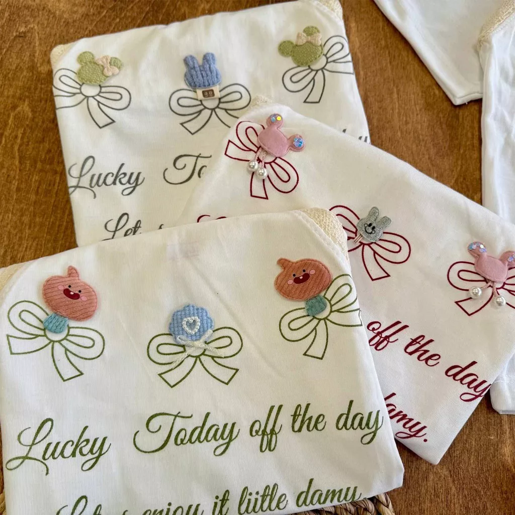 تیشرت شلوارک پاپیون استیکر برجسته lucky سایز ۳۵ تا ۵۰ کد ۵۹۰۳