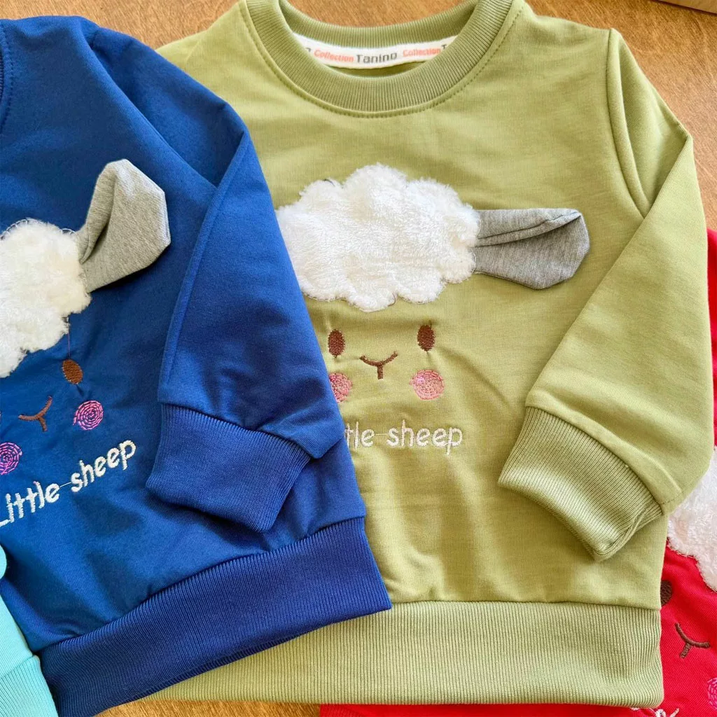 بلوز شلوار ببعی پشمالو گوش دار سایز ۳۵،۴۰ کد ۵۸۱۷