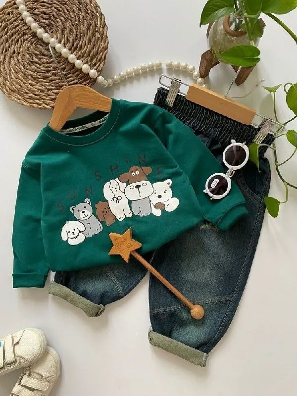 بلوز شلوار لی حیوانات sun shine سایز ۳۵ تا ۵۰ کد ۵۸۱۴