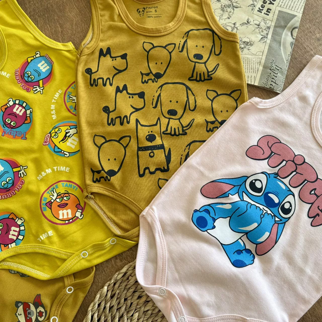 بادی رکابی چند طرح پاپیون سایز ۵ تا ۷ کد ۵۸۳۳