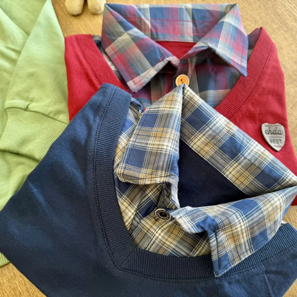 بلوز تک یقه دار چهارخونه (PZ) سایز ۴۰ تا ۵۵ کد ۵۸۶۰