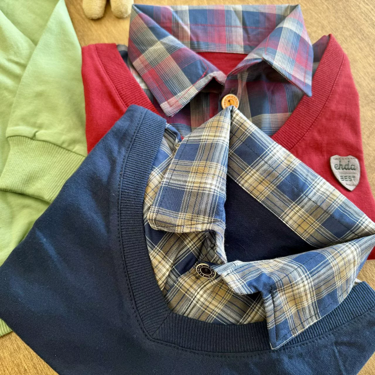 بلوز تک یقه دار چهارخونه (PZ) سایز ۴۰ تا ۵۵ کد ۵۸۶۰