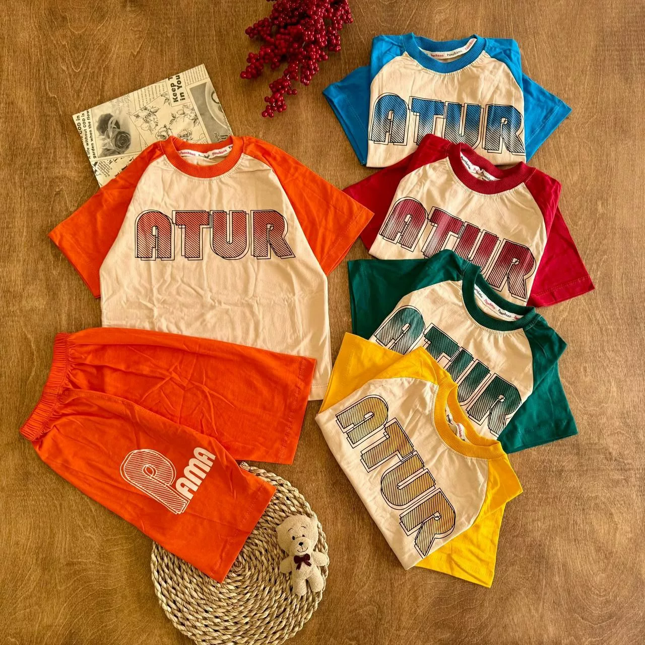 تیشرت شلوارک رگلان ATUR سایز ۴۵ تا ۶۰ کد ۵۸۷۹