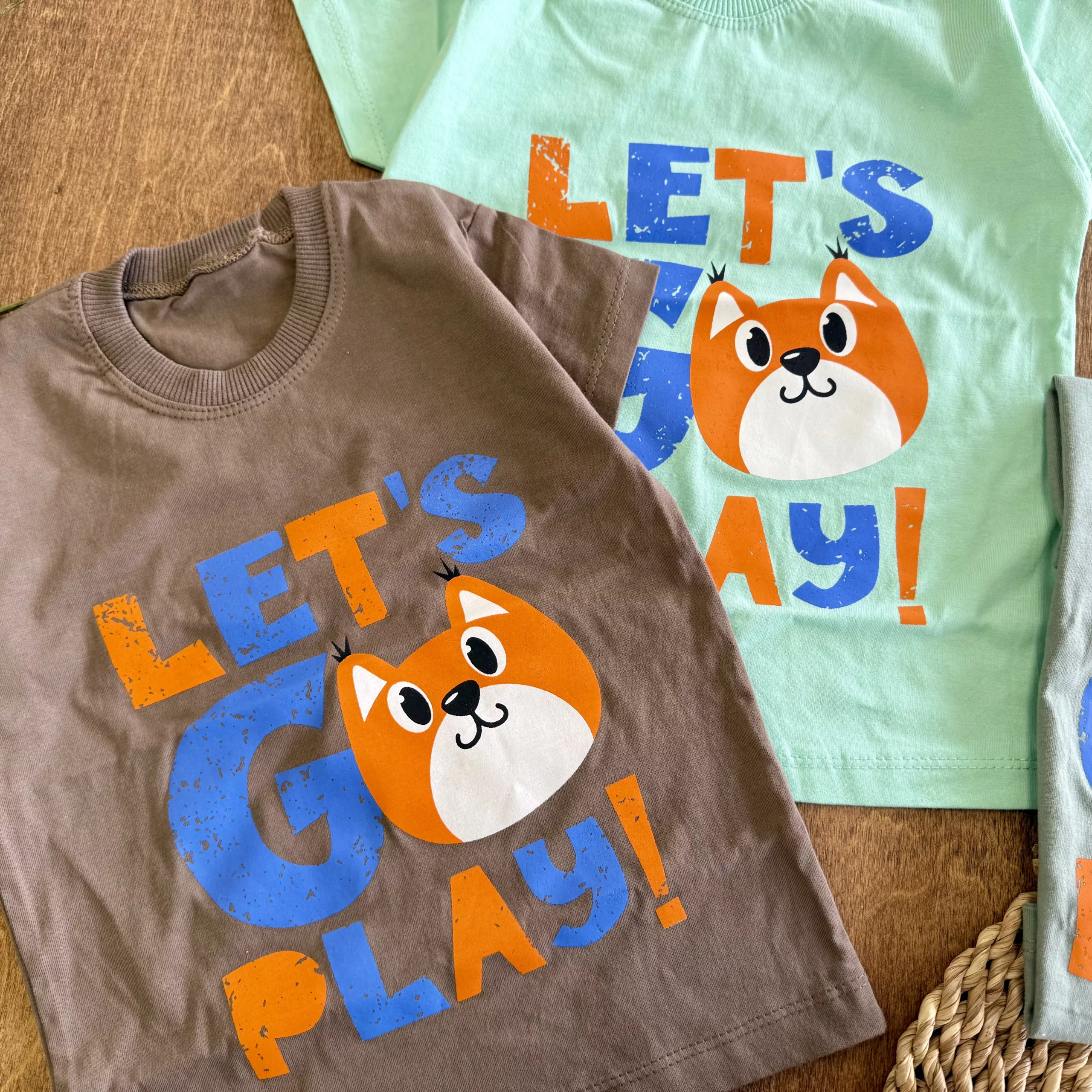 تیشرت تک کله گربه lets go play سایز 40،45 کد 5940