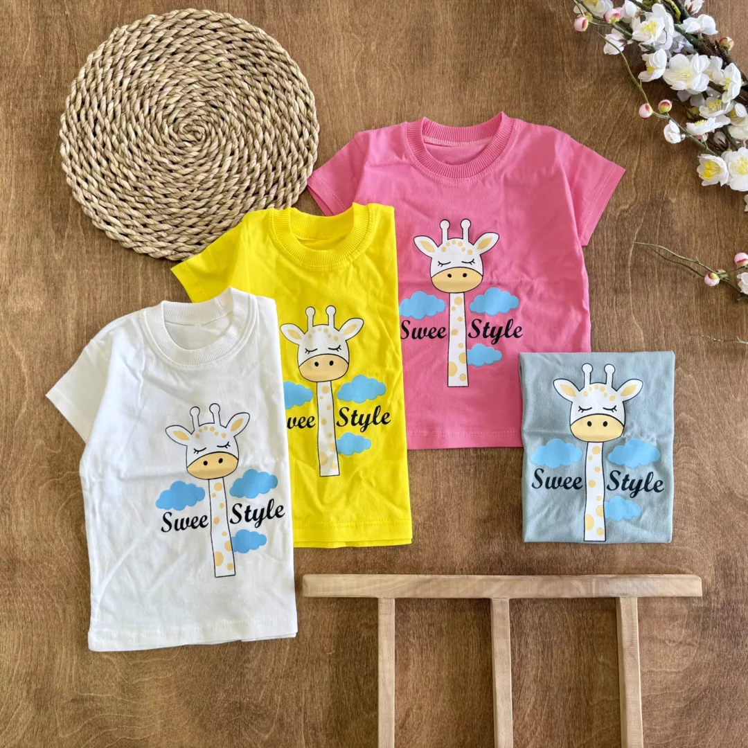 تیشرت تک زرافه sweet style سایز 35 تا 45 کد 5933