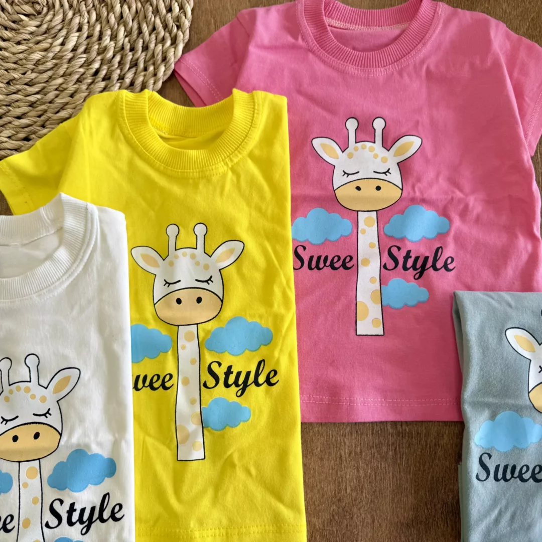 تیشرت تک زرافه sweet style سایز 35 تا 45 کد 5933
