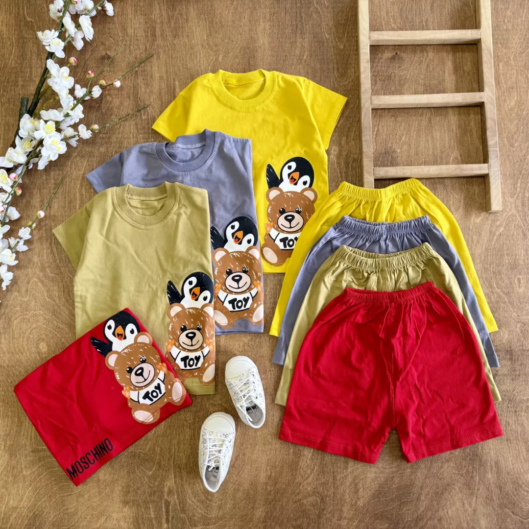 تیشرت شلوارک خرس و پنگوئن Toy سایز 35 تا 45 کد 5927
