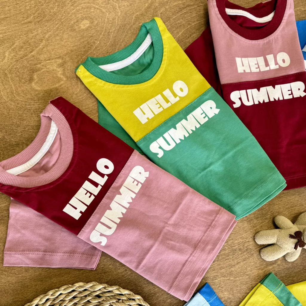 تیشرت شلوارک Hello Summer سایز 35،40 کد 5948