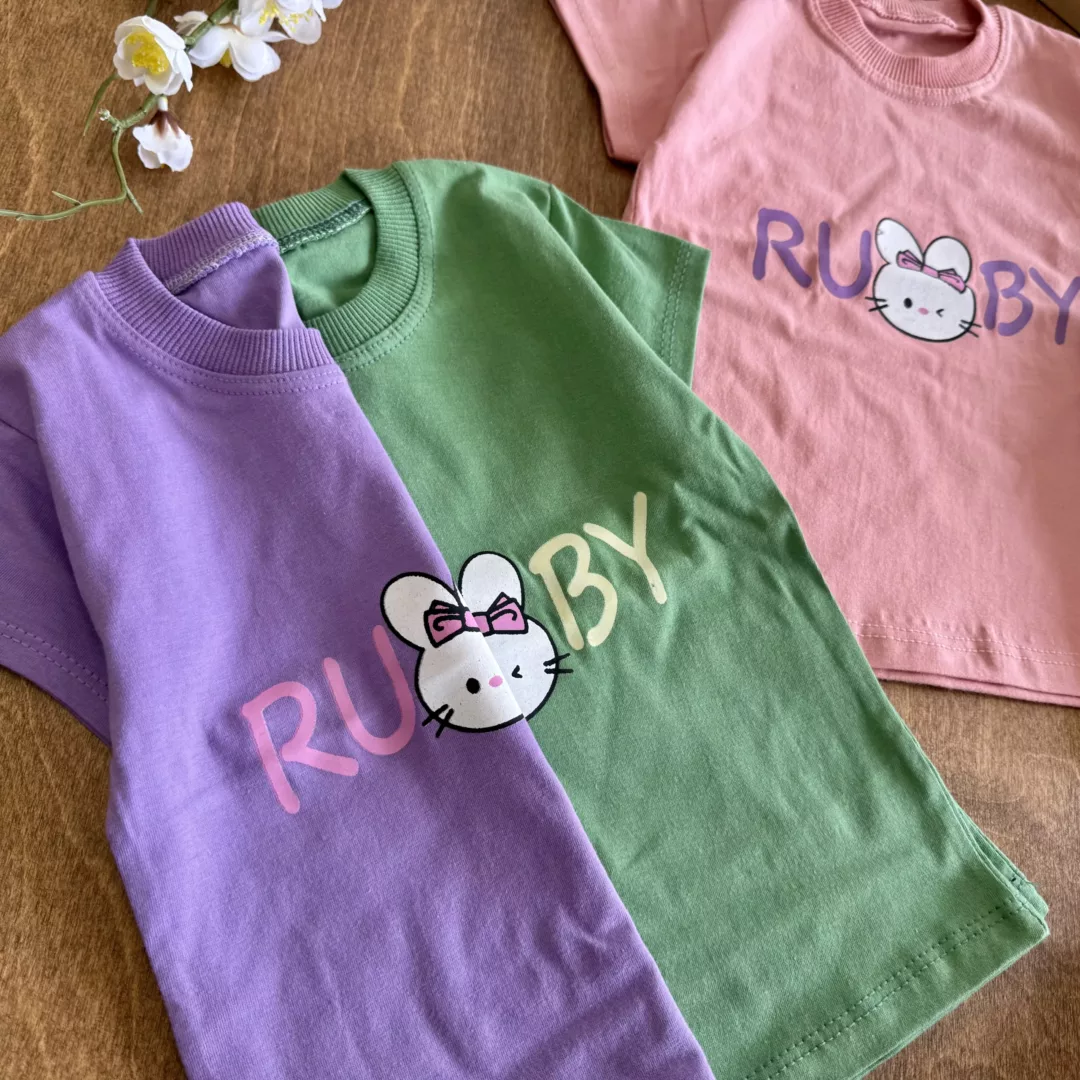 تیشرت تک خرگوش پاپیونی Rubby سایز 35 تا 45 کد 5984