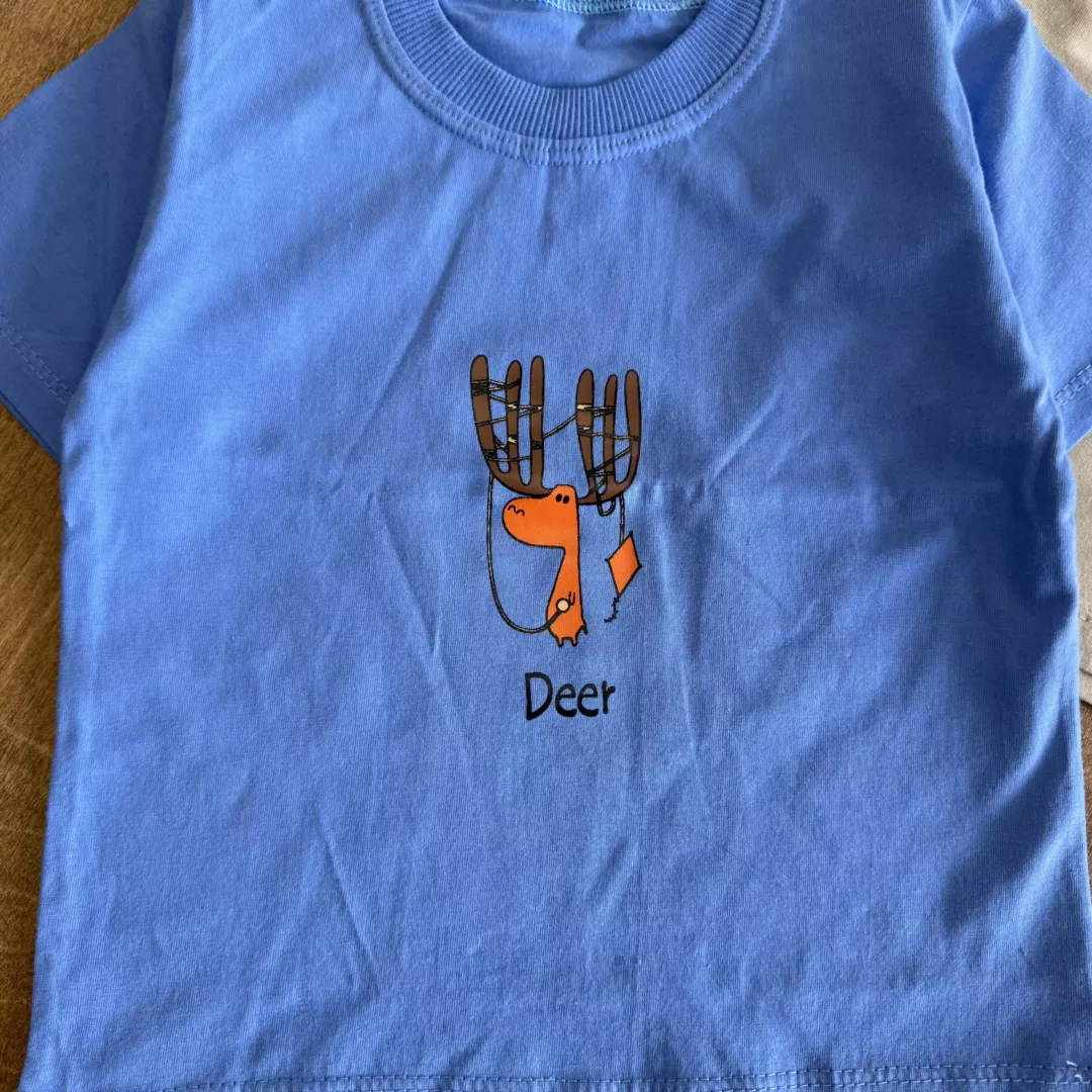تیشرت تک گوزن نارنجی Deer سایز 35 تا 45 کد 5983