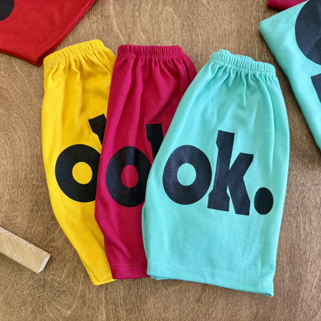تیشرت شلوارک نخی OK سایز 4 تا 6 کد 6008