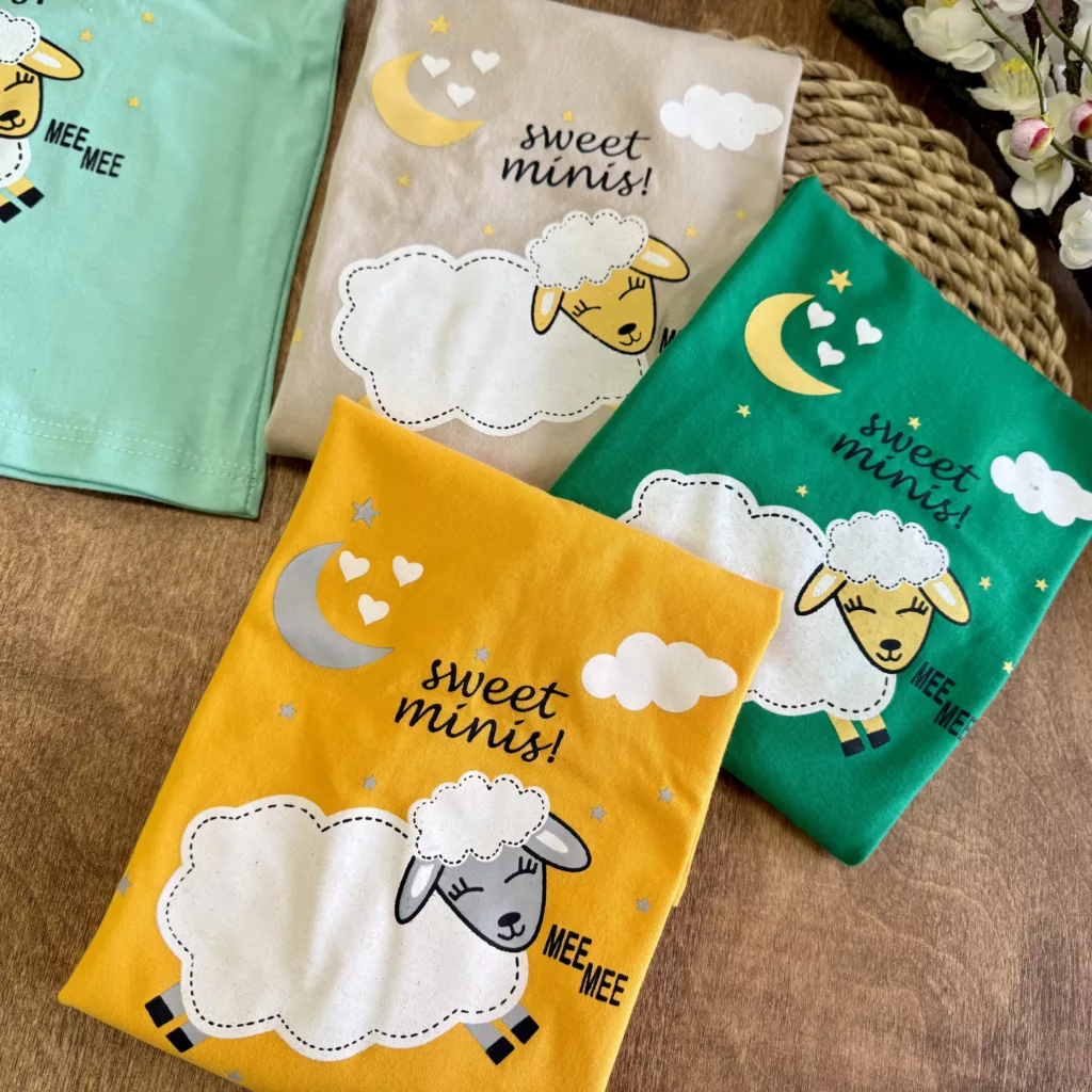 تیشرت شلوارک ببعی و ماه سایز 35 تا 45 کد 6016