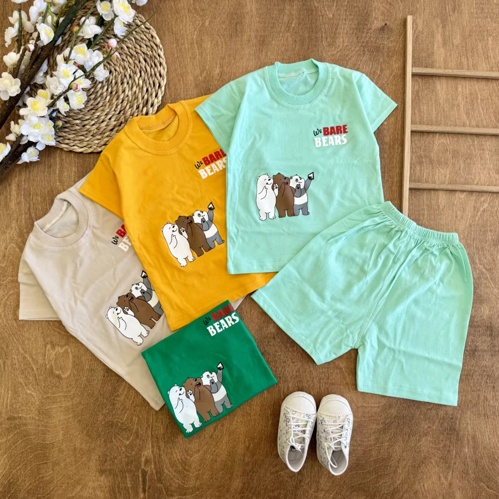تیشرت شلوارک سه خرس bare bears کد 6017