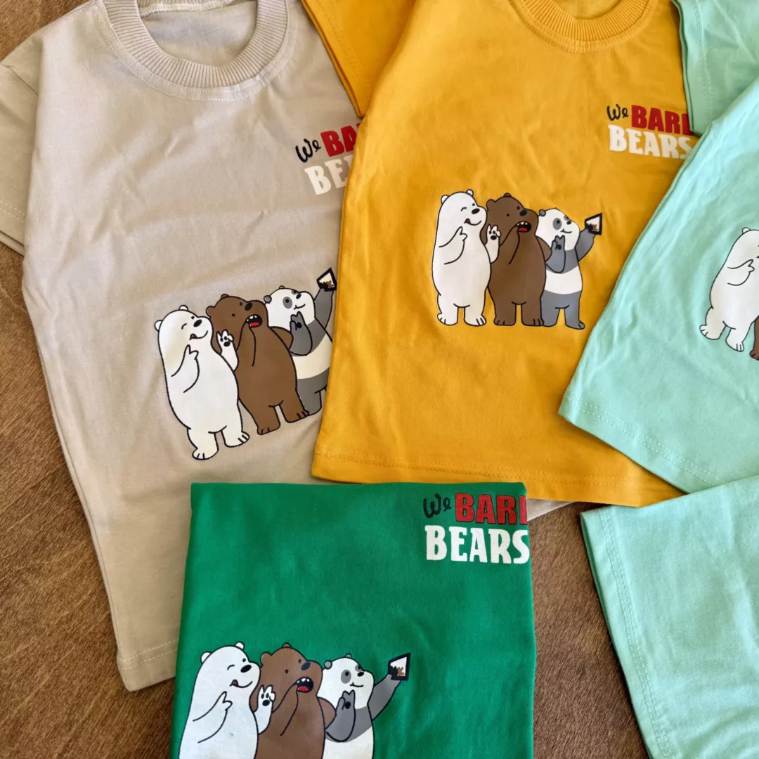 تیشرت شلوارک سه خرس bare bears کد 6017