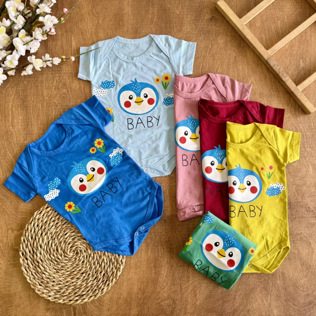 بادی آستین کوتاه پنگوئن Baby کد 1571