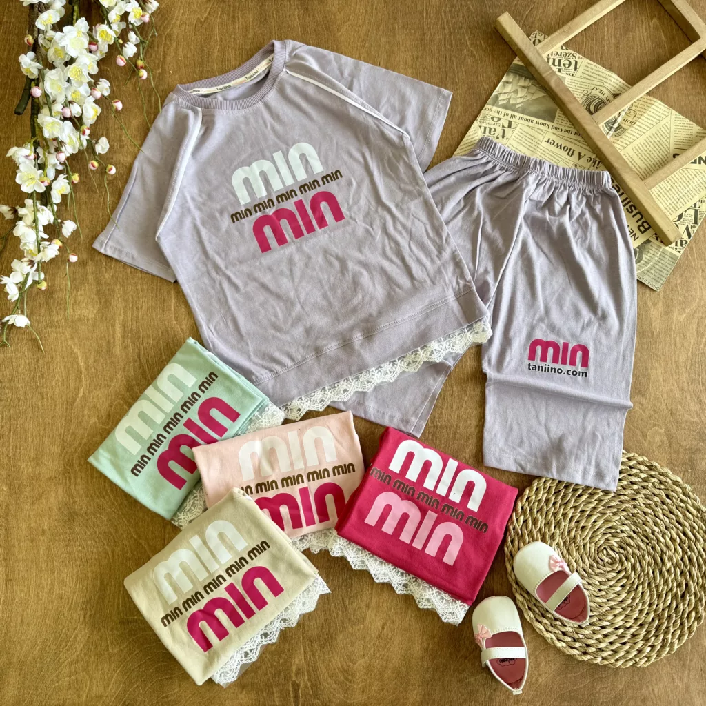 تیشرت شلوارک min min سایز 40 تا 55 کد 6129