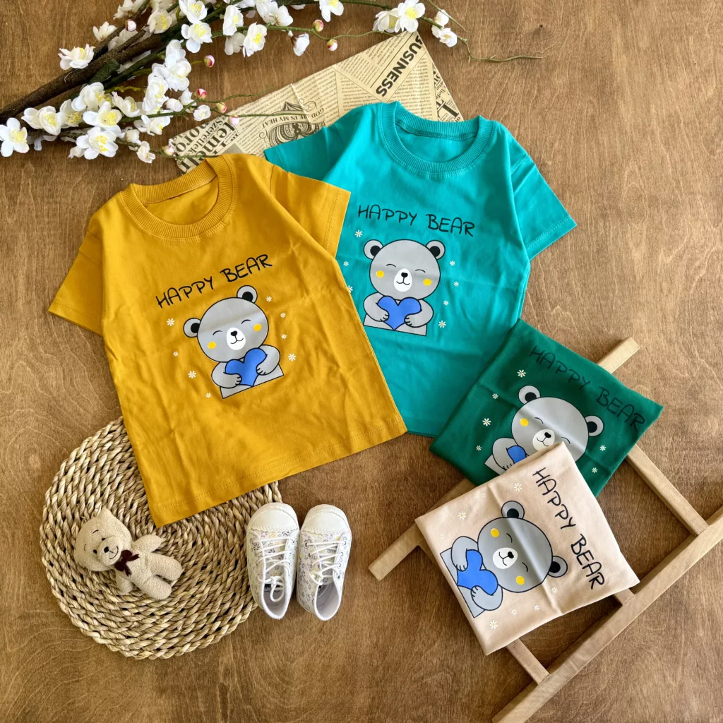 تیشرت تک خرس قلبی Happy Bear کد 6123