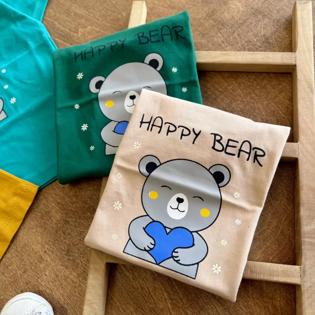 تیشرت تک خرس قلبی Happy Bear کد 6123