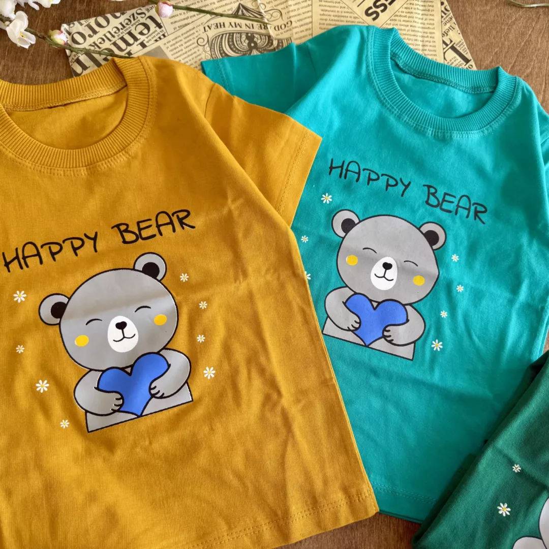 تیشرت تک خرس قلبی Happy Bear کد 6123