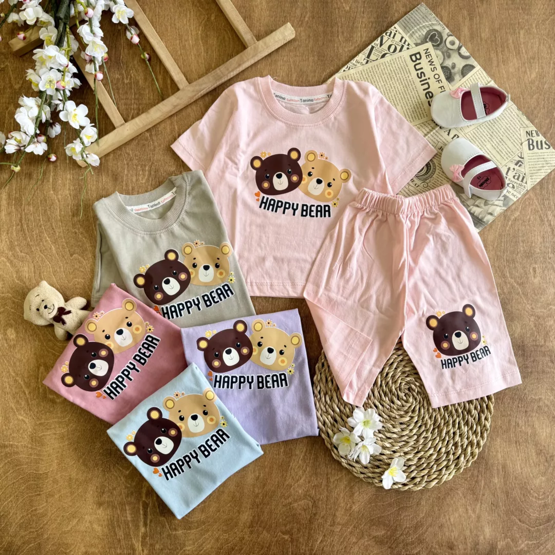 تیشرت شلوارک دو کله خرس happy bear کد 6135