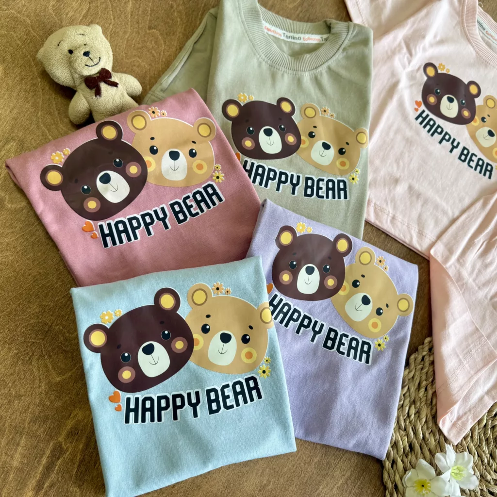 تیشرت شلوارک دو کله خرس happy bear کد 6135