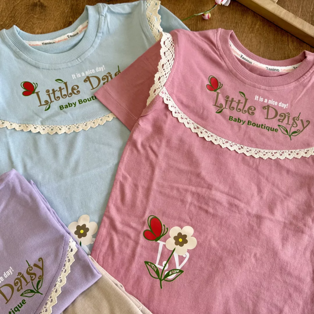 تیشرت شلوارک Little Daisy سایز 45،50 کد 6136