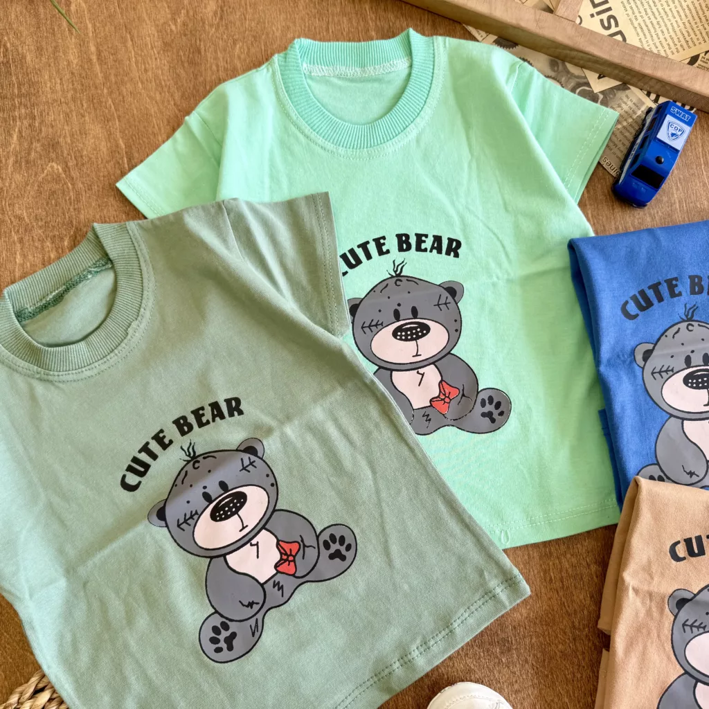 تیشرت تک خرس نشسته cute bear سایز 35 تا 45 کد 6159