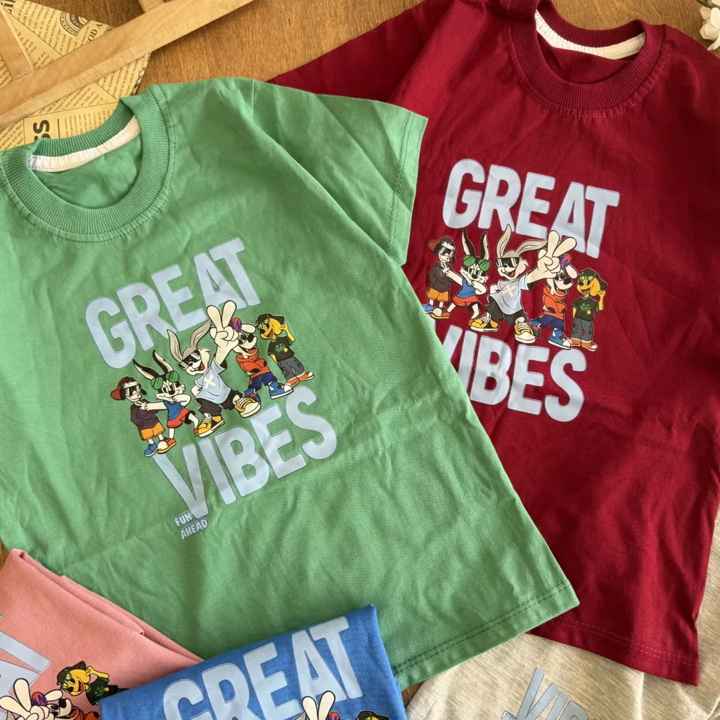 تیشرت شلوارک حیوانات great vibes سایز 50،55 کد 6180