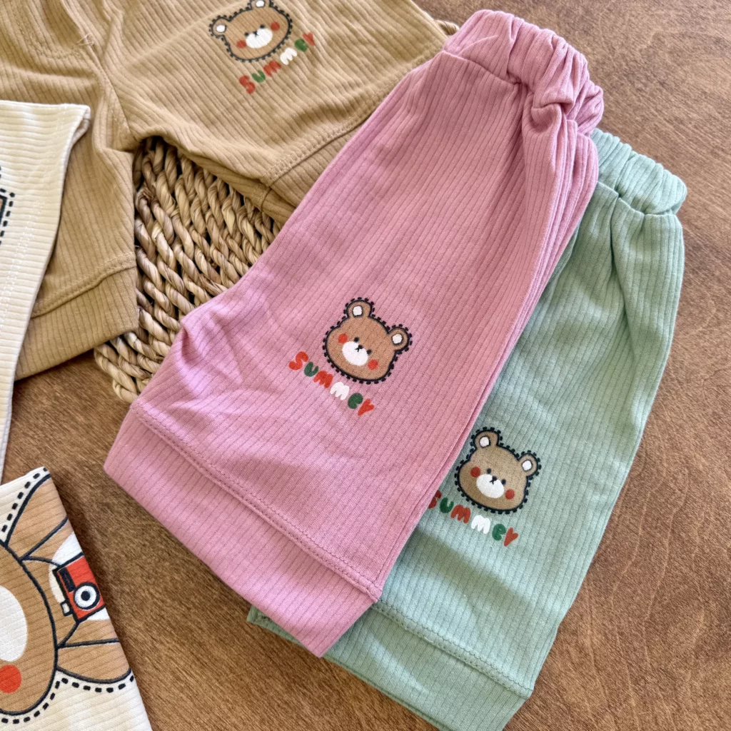 تیشرت شلوارک کبریتی خرس summer کد 6192
