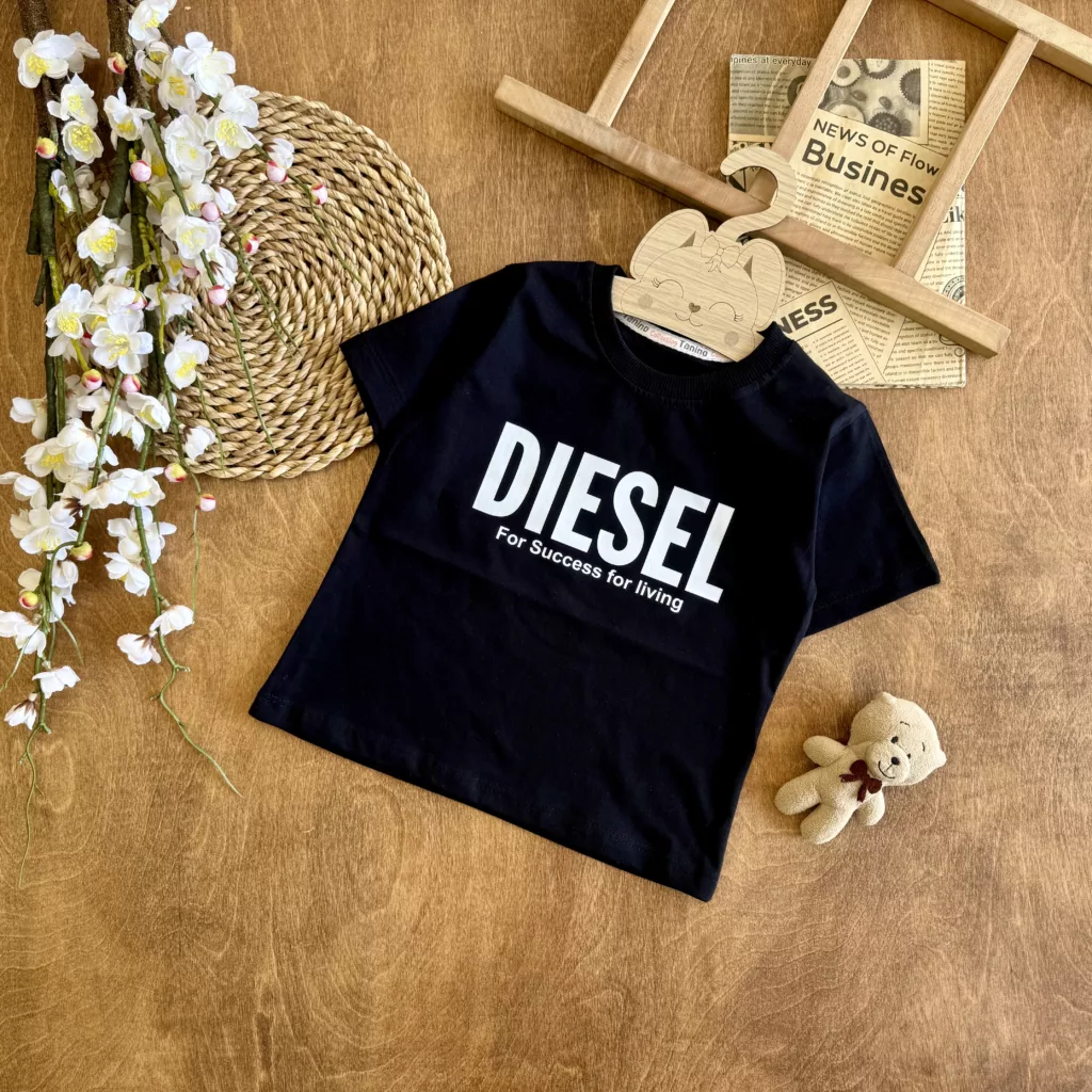 تیشرت تک مشکی DIESEL سایز 40 تا 55 کد 6213