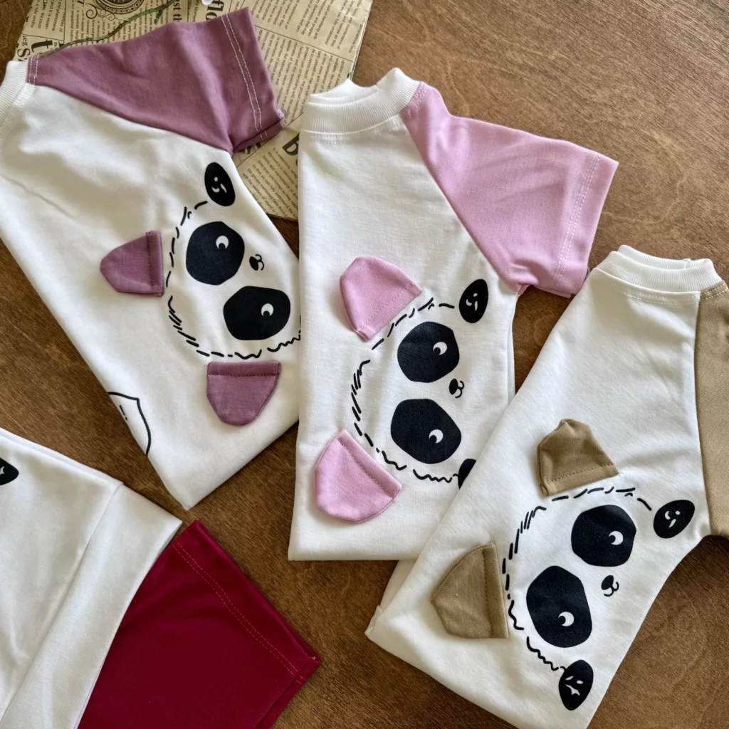 تیشرت شلوارک پاندا گوش دار peekaboo کد 6244