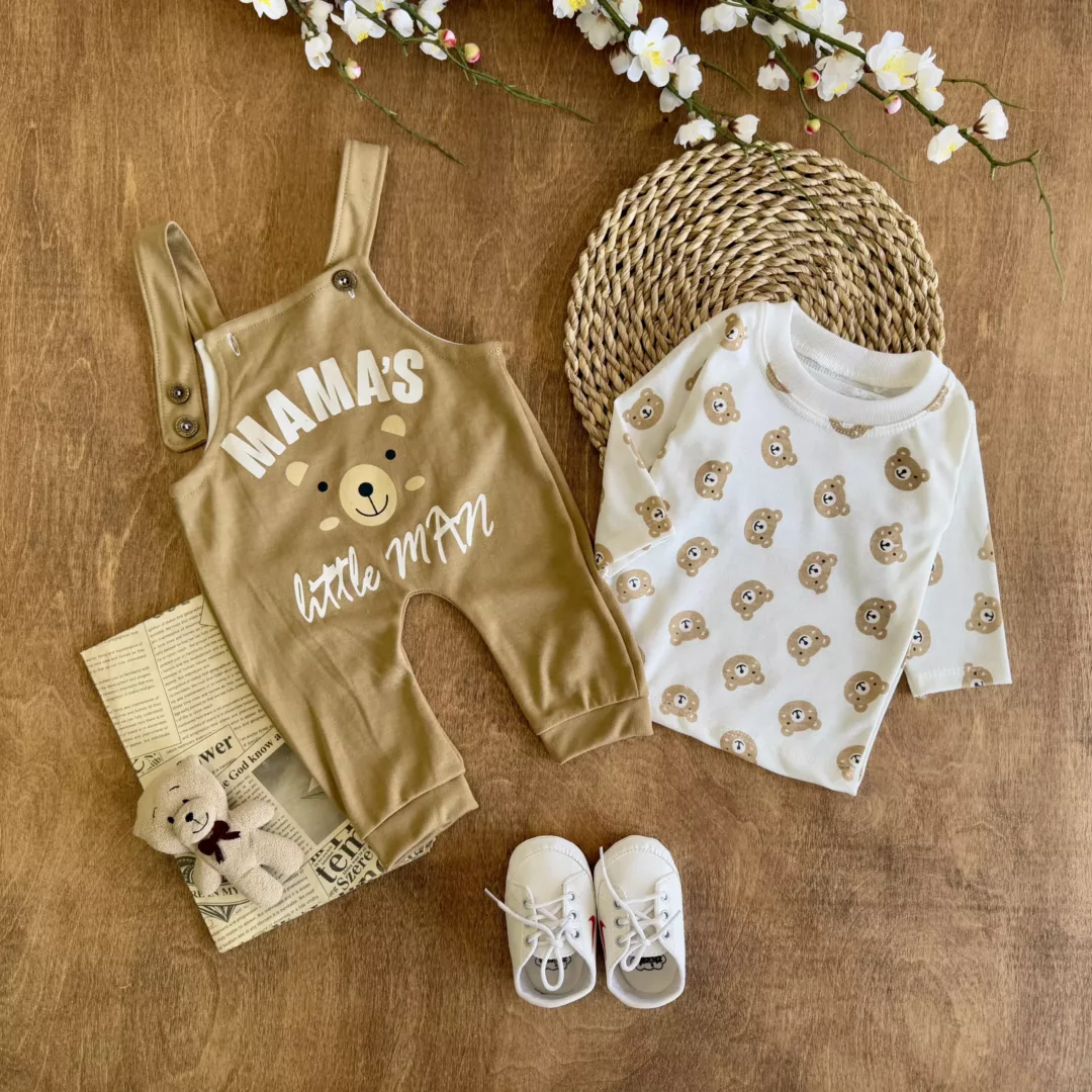پیشبندی خرس mama’s little man کد 4255
