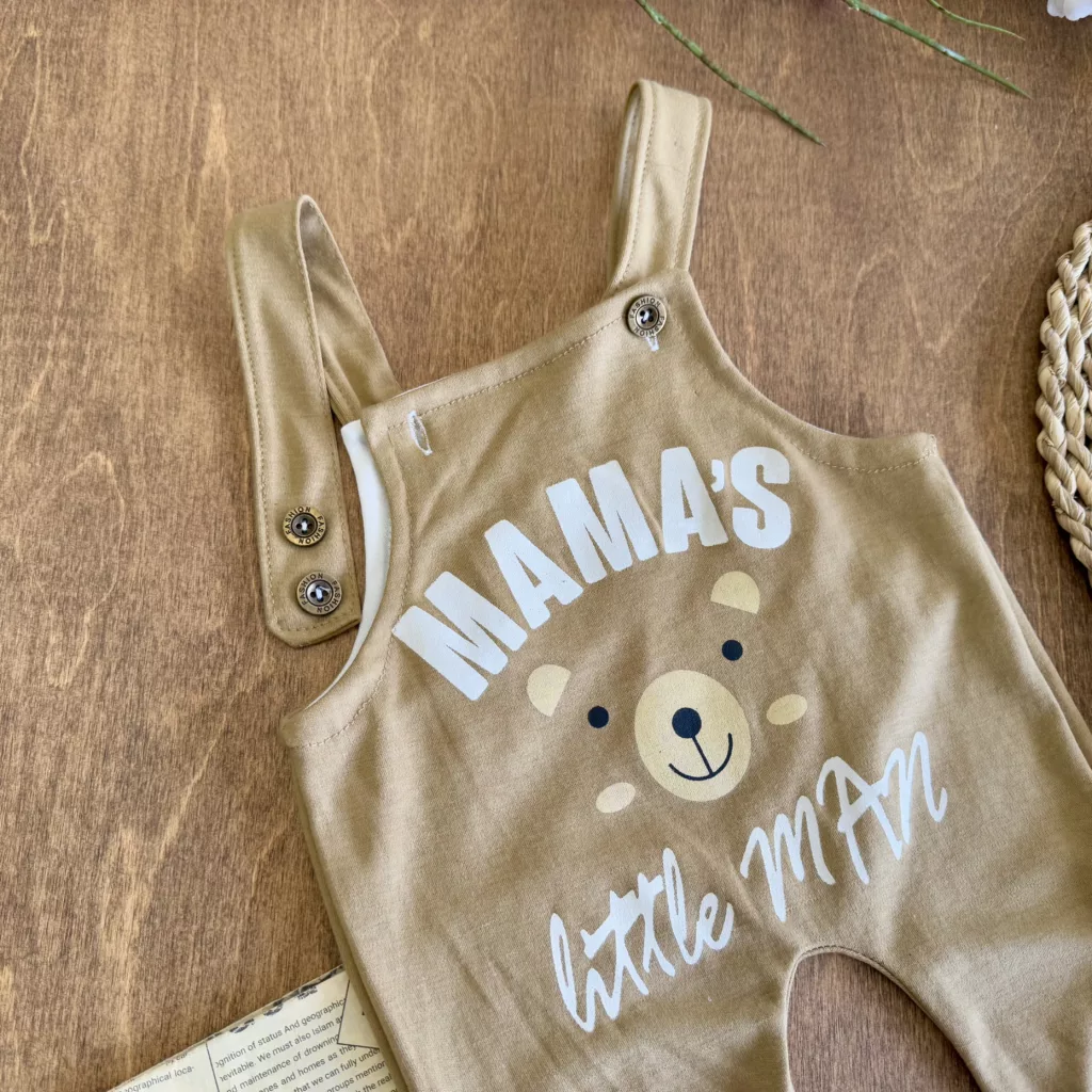 پیشبندی خرس mama's little man کد 4255